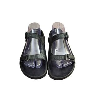 Tatami by Birkenstock‎ Black Leather Adjustable Strap Sandals US L11 M9